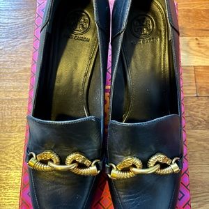 Tory Burch Black Jessa 55MM Pump, calf leather, mm, size 9, w/box, beautiful!